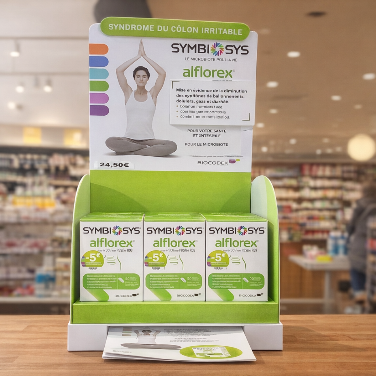 Présentoir de comptoir Alflorex (Biocodex)