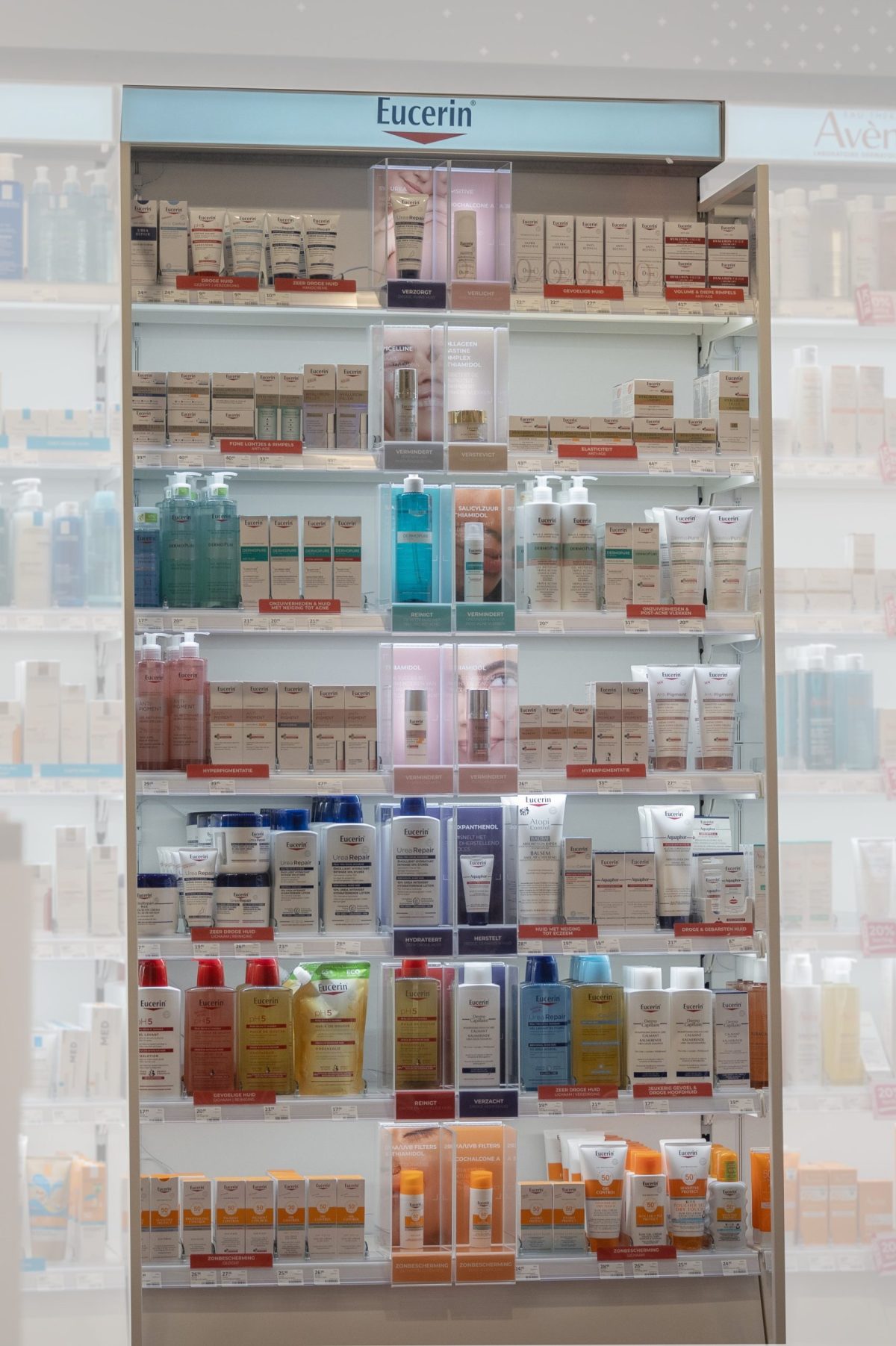 Eucerin-Winkelaankleding Rekken (Beiersdorf)