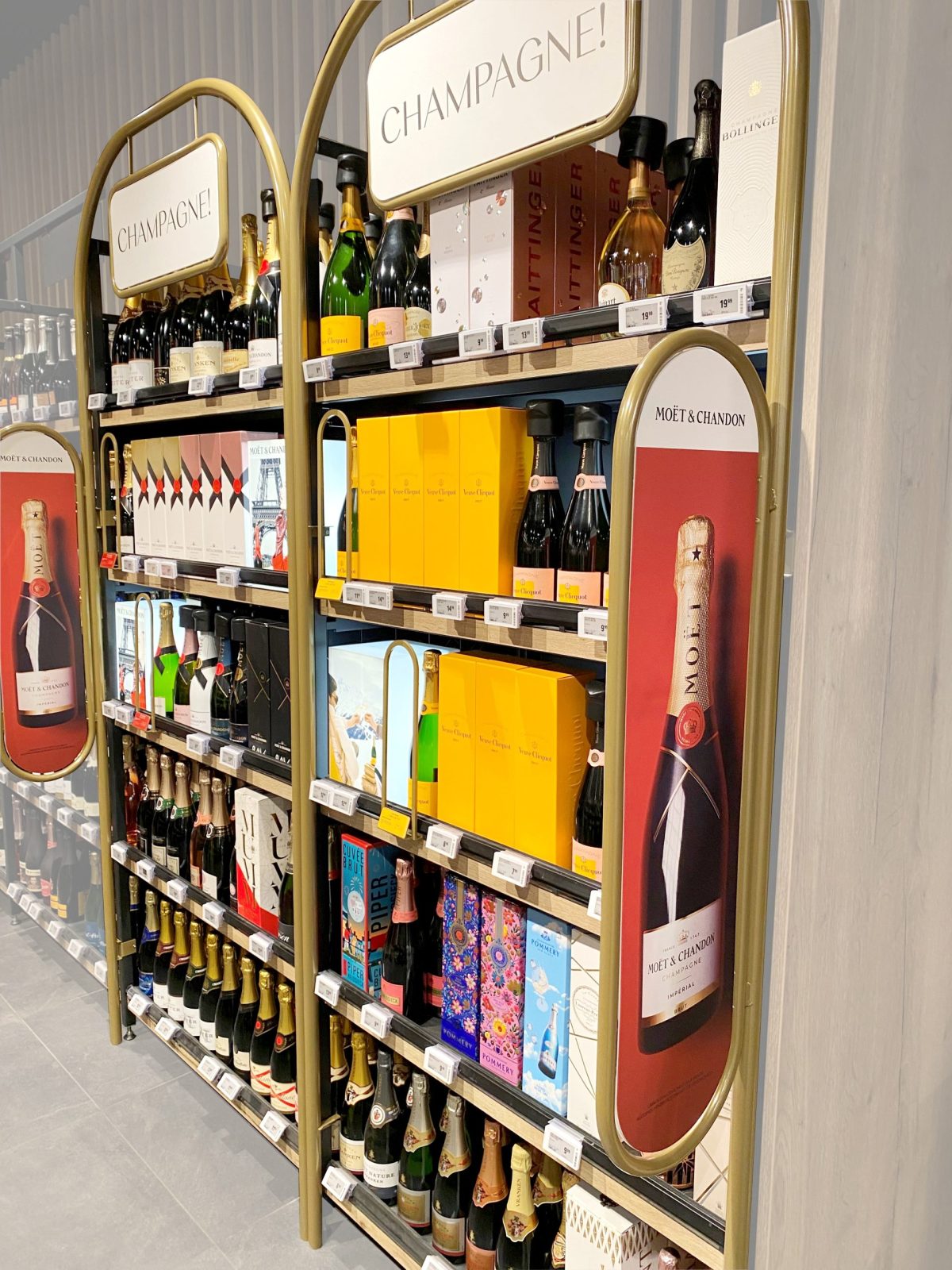 Moët & Chandon POS Fittings (shelf)